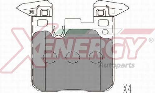 AP XENERGY X41334 - Set placute frana,frana disc aaoparts.ro