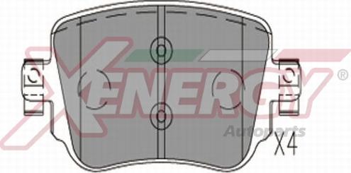 AP XENERGY X41338 - Set placute frana,frana disc aaoparts.ro