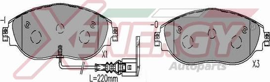 AP XENERGY X41328 - Set placute frana,frana disc aaoparts.ro