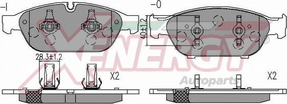 AP XENERGY X41327 - Set placute frana,frana disc aaoparts.ro