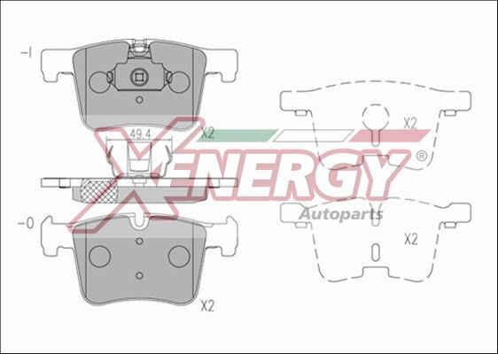 AP XENERGY X41234 - Set placute frana,frana disc aaoparts.ro