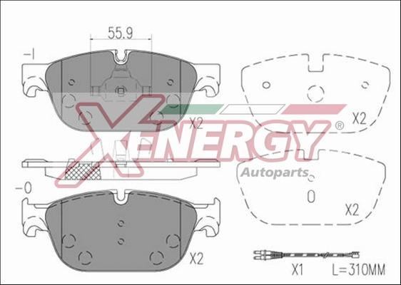 AP XENERGY X41238 - Set placute frana,frana disc aaoparts.ro