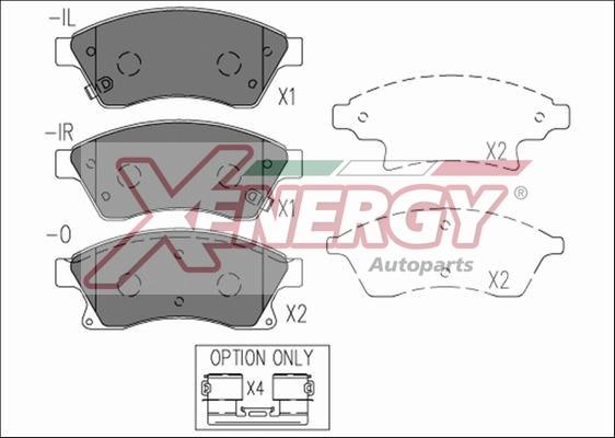 AP XENERGY X41226 - Set placute frana,frana disc aaoparts.ro