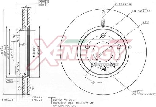AP XENERGY X602889 - Disc frana aaoparts.ro