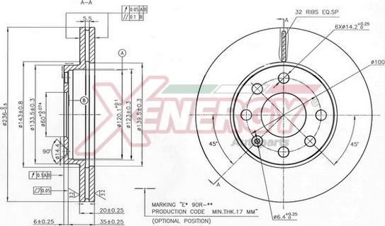 AP XENERGY X602876 - Disc frana aaoparts.ro