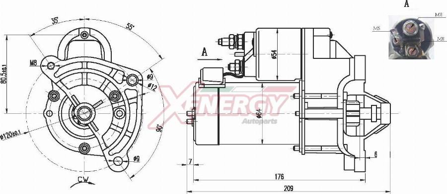 AP XENERGY XST10615AD - Starter aaoparts.ro
