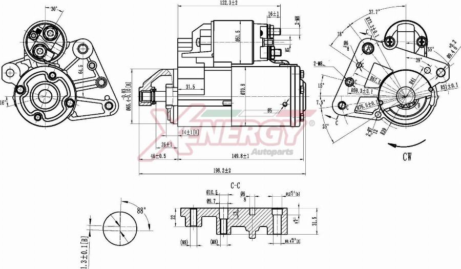 AP XENERGY XST10815AD - Starter aaoparts.ro