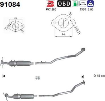 AS 91084 - Catalizator aaoparts.ro