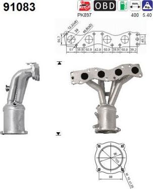 AS 91083 - Catalizator aaoparts.ro
