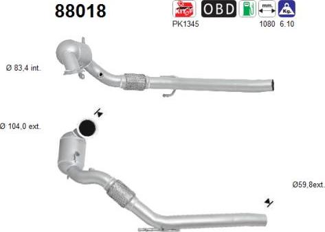 AS 88018 - Catalizator aaoparts.ro