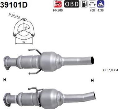 AS 39101D - Catalizator aaoparts.ro