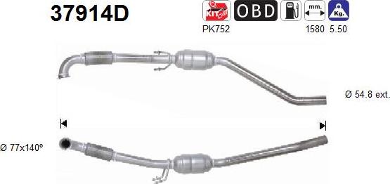 AS 37914D - Catalizator aaoparts.ro