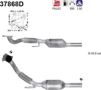AS 37868D - Catalizator aaoparts.ro