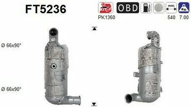 AS FT5236 - Filtru funingine / particule, sist.de esapament aaoparts.ro