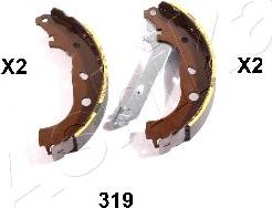 Ashika 55-03-319 - Set saboti frana aaoparts.ro