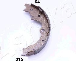 Ashika 55-03-315 - Set saboti frana, frana de mana aaoparts.ro