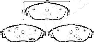 Ashika 50-00-0959 - Set placute frana,frana disc aaoparts.ro