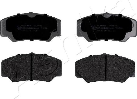 Ashika 50-00-0356 - Set placute frana,frana disc aaoparts.ro