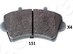 Ashika 50-01-151 - Set placute frana,frana disc aaoparts.ro