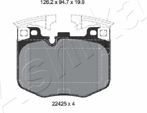 Ashika 50-02-2029 - Set placute frana,frana disc aaoparts.ro