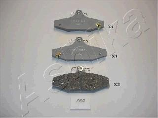 Ashika 51-09-997 - Set placute frana,frana disc aaoparts.ro