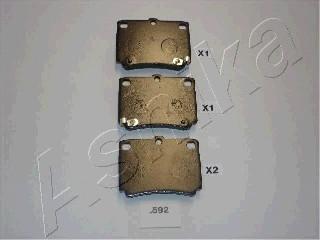 Ashika 51-05-592 - Set placute frana,frana disc aaoparts.ro
