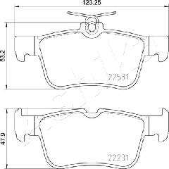 Ashika 51-00-0303 - Set placute frana,frana disc aaoparts.ro