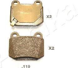 Ashika 51-01-119 - Set placute frana,frana disc aaoparts.ro