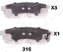 Ashika 51-03-316 - Set placute frana,frana disc aaoparts.ro