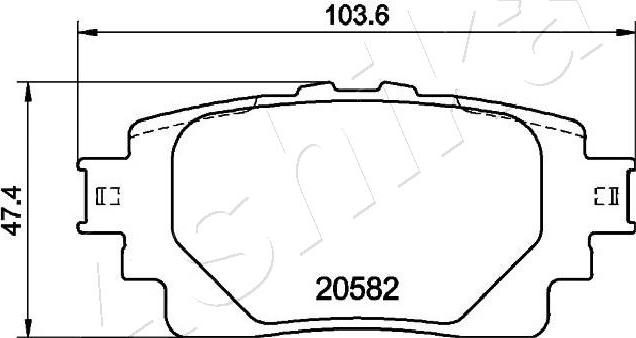 Ashika 51-02-264 - Set placute frana,frana disc aaoparts.ro