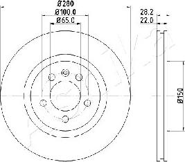 Ashika 60-00-0944 - Disc frana aaoparts.ro