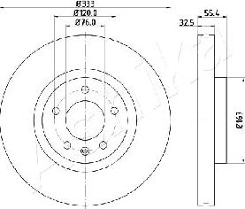Ashika 60-00-0959 - Disc frana aaoparts.ro