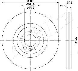 Ashika 60-00-0900 - Disc frana aaoparts.ro