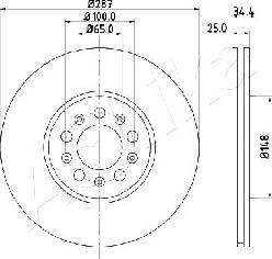 Ashika 60-00-0901 - Disc frana aaoparts.ro