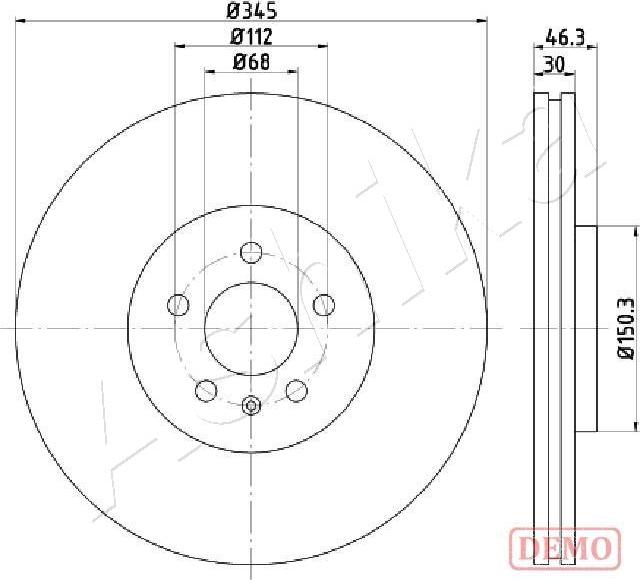 Ashika 60-00-0912C - Disc frana aaoparts.ro