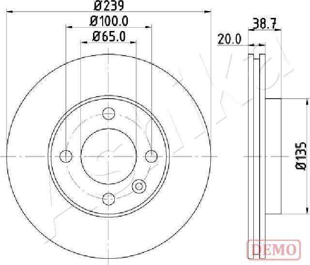 Ashika 60-00-0939C - Disc frana aaoparts.ro