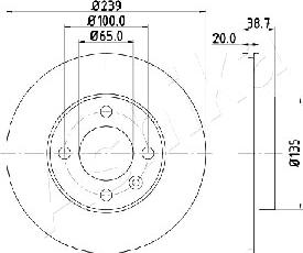 Ashika 60-00-0939 - Disc frana aaoparts.ro