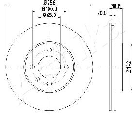 Ashika 60-00-0935 - Disc frana aaoparts.ro