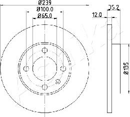 Ashika 60-00-0938 - Disc frana aaoparts.ro