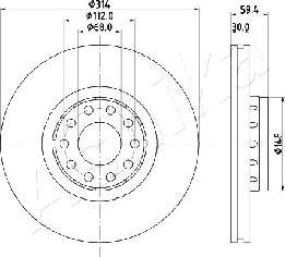 Ashika 60-00-0924 - Disc frana aaoparts.ro