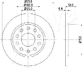 Ashika 61-00-0902 - Disc frana aaoparts.ro