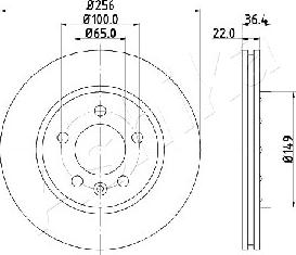 Ashika 61-00-0931 - Disc frana aaoparts.ro