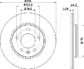 Ashika 61-00-0925 - Disc frana aaoparts.ro