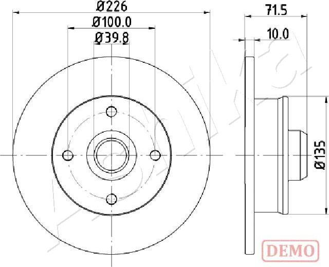 Ashika 61-00-0922C - Disc frana aaoparts.ro