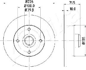 Ashika 61-00-0922 - Disc frana aaoparts.ro