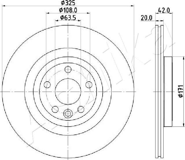 Ashika 61-0L-L12C - Disc frana aaoparts.ro