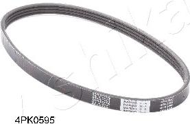 Ashika 112-4PK595 - Curea transmisie cu caneluri aaoparts.ro