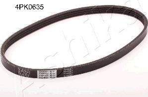 Ashika 112-4PK635 - Curea transmisie cu caneluri aaoparts.ro