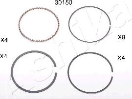 Ashika 34-30150 - Segment piston aaoparts.ro
