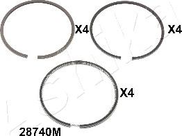 Ashika 34-28740M - Segment piston aaoparts.ro